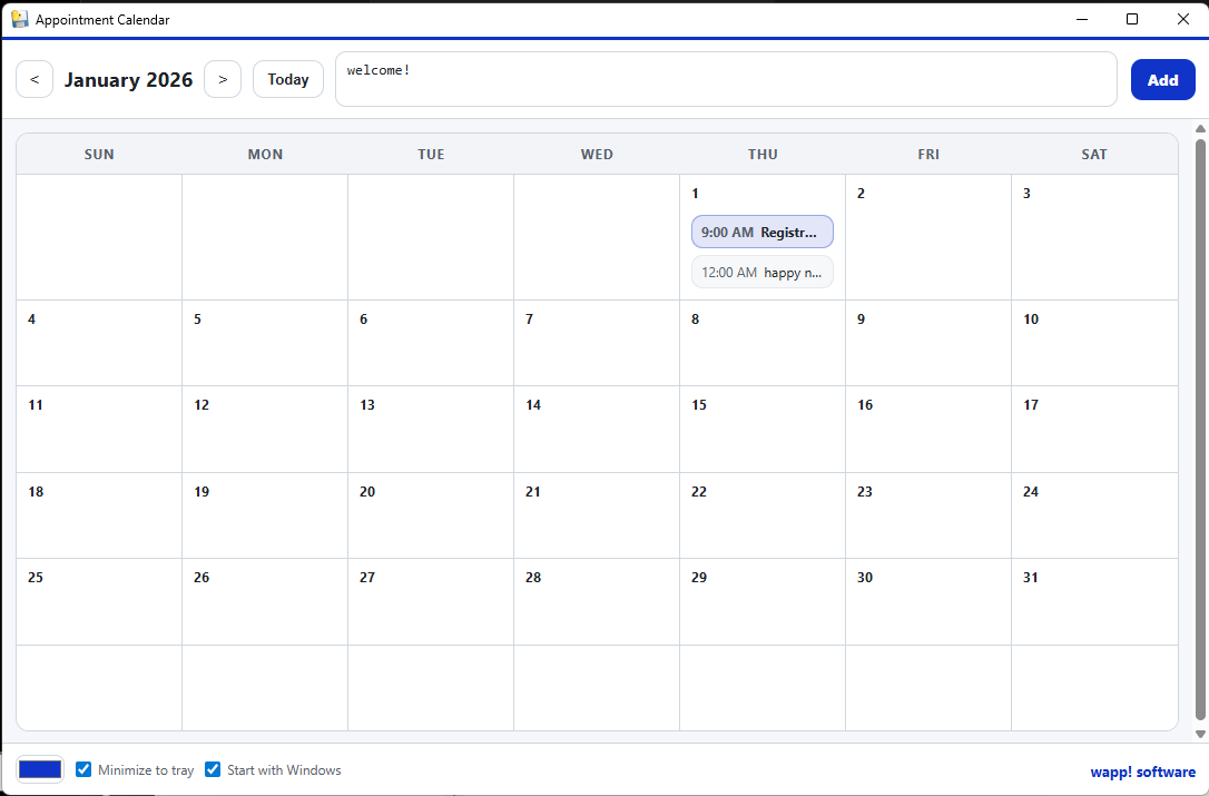 Appointment Calendar screenshot 1